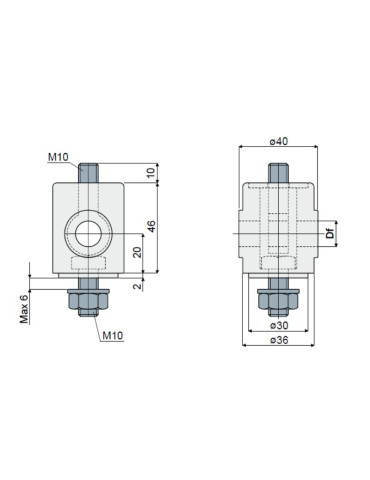 Head for bracket (polyamide)