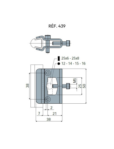 Stainless steel Guide rail clamp