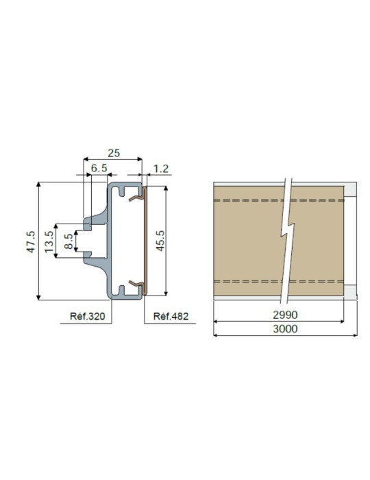 Lateral guide - DOM industrial parts for indutrial application - D.O.M