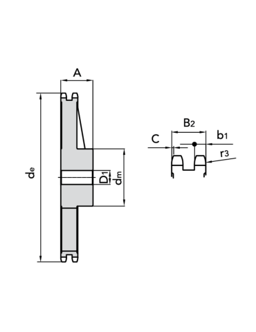 Duplex Cast iron chain sprocket