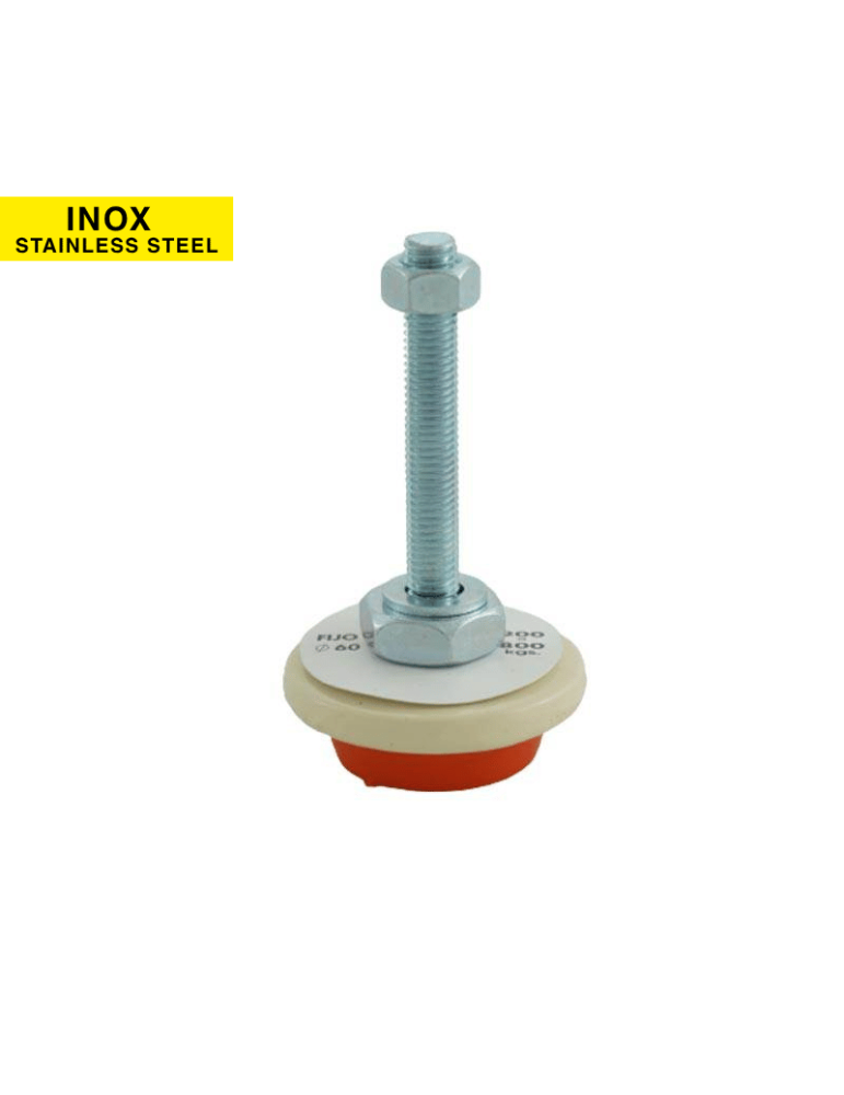Support pied de machine Polyuréthane Fixe INOX