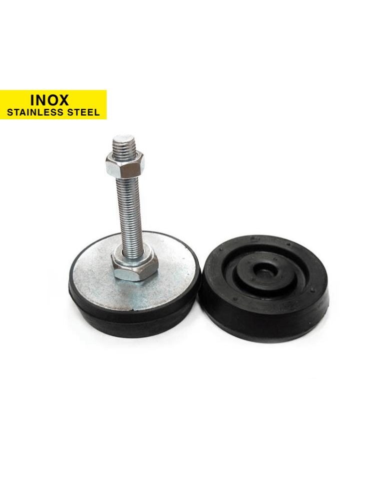 Support pied de machine profil haut fixe INOX