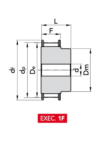 HTD® 14M55 pilot-bore pulley