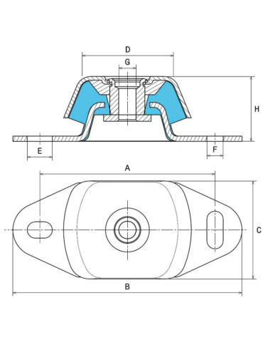 EGAMARINE stainless steel elastic mount