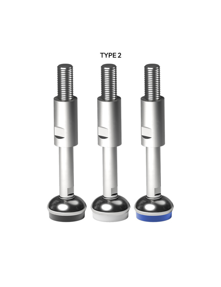 Stainless steel foot Ø 55 angle +/- 2.5°