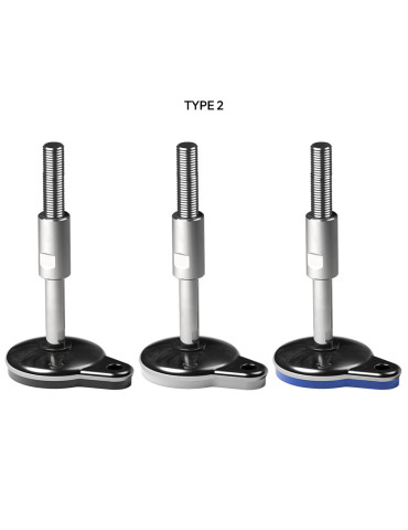Stainless steel foot 95x130 angle +/- 2.5°