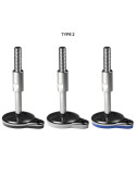 Stainless steel foot 95x130 angle +/- 2.5°