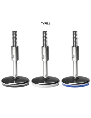 Stainless steel foot Ø 120 angle +/- 2.5°