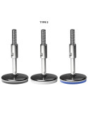 Stainless steel foot Ø 120 angle +/- 2.5°