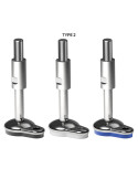 Stainless steel foot 65x96mm angle +/- 2.5°