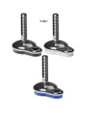 Stainless steel foot 65x96mm angle +/- 5°