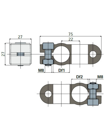 Stainless steel Cross clamp