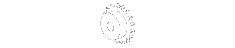 Simple, Double, Triple Steel or Stainless Steel Sprockets - DOM France